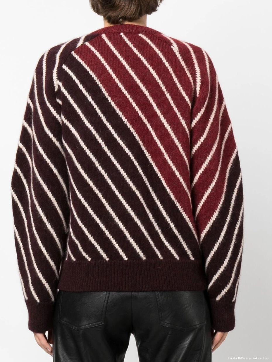 Cheap diagonal-stripe Stella Women McCartney jumper 0815